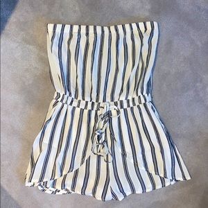 LA Hearts Pacsun Strapless Striped Romper